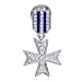 Medal Austrian Crystal Brooch Medal Austrian Crystal Brooch