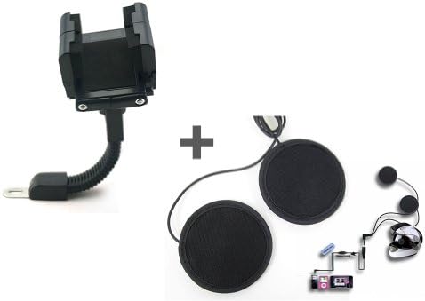 Motorcycle Scooter Holder + In-helmet Mp3/ipod Stereo Headsets