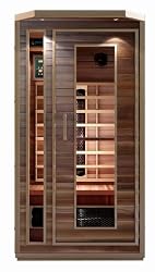 1 Person Sauna Red Cedar Ceramic FAR Infrared Portable Detox New