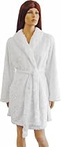 Damen Wellness Mikro-Teddy-Plüsch Morgenmantel