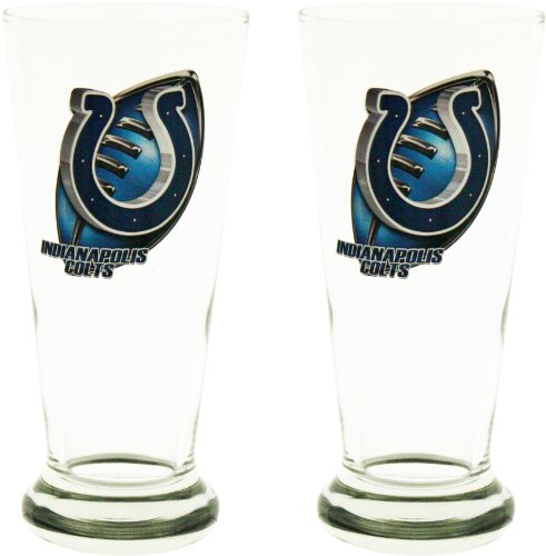 Indianapolis Colts Two Pack 12-Ounce Flared Pilsner Glasses