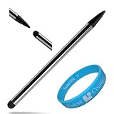 Dual Sided Soft Touch Aluminium Stylus Pen for HP Touchpad 9.7-inch Wireless Computer Tablet + SumacLife TM Wisdom*Courage Wristband