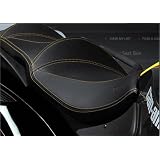 Genuine Can Am Spyder RS Custom Seat Skin Black Yellow Pt # 219400085 by Can-Am