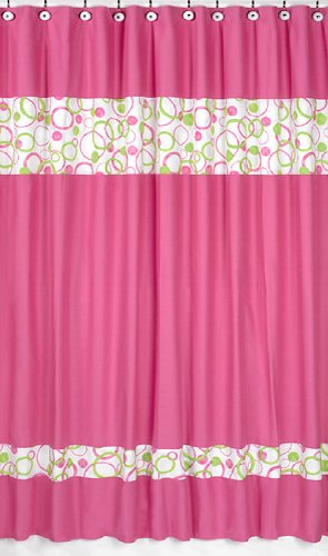 Click here for Circles Pink and Green Kids Bathroom Fabric Bath S... prices