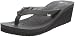 Sanuk Women's Yoga Mat Wedge Flip Flop Sandal,Black,8 M US