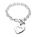 Jewelry : Cut Out Heart Bracelet with Toggle Clasp