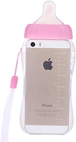 For iPhone 5S/5 Case,TRIFORCE LU Baby Feeding Bottle Hanging Strap Style Phone Cover Case For iPhone 5S/5(iPhone 5S/5(pink))