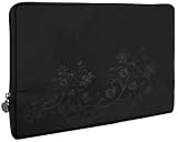 17 inch Black Shadow Floral Carrying Case Sleeve fit Apple MacBook Pro 17 and most of 17 inch Notebook Laptop Computer