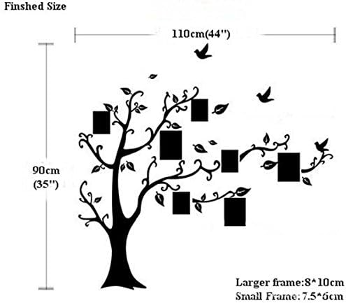 New Fashion Family Picture Photo Frame Tree Wall Quote Art Stickers Vinyl Decals Home Decor