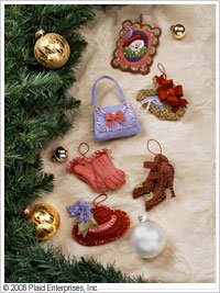 SHOPPING SPREE ORNAMENTS FELT APPLIQUE KIT-4X4 SET OF SIX