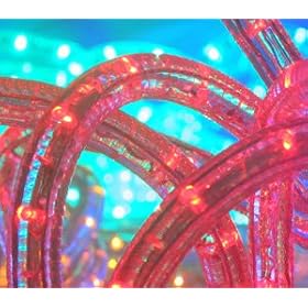 110v 66' RED LED rope Light Package - Premium Grade by 