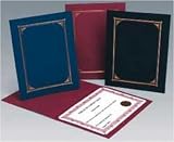 Geographics Geo Document Covers Linen Card Stamped with Gold Foil A4 Blue Ref 39417 [Pack 3]