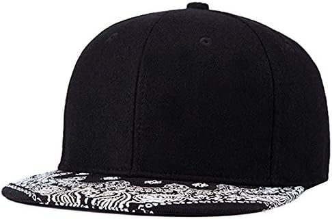 Hip Hop Punk Dance Canvas Vintage Floral Flat Brim Baseball Snapback Cap Hat