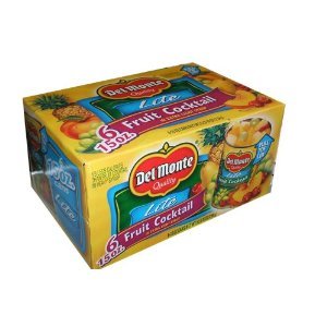 Del Monte Quality Fruit Cocktail in Extra Lite Syrup Six 15 Ounce Cans