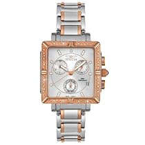 Invicta Women's Square Angel Diamond Rose and Silver-Tone Chronograph Watch #5380