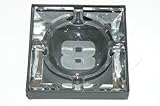 Picture NASCAR Embossed Glass Ashtray Number 8