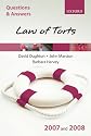 Q&A: Law of Torts 2007 and 2008