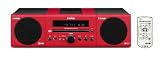 41YrXcr2GjL. SL160  Yamaha MCR 040 Kompaktanlage (MP3 CD Player, Apple iPod Dock,  USB) rot