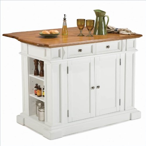 Home Styles 5002-94 Kitchen Island, White and Distressed Oak Finish