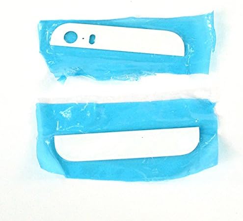 KAVASS Back Cover Top+Bottom Glass Replacement Part Repair For iPhone 5S White