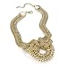 Gold Plated Chunky Mesh Knot Choker Necklace