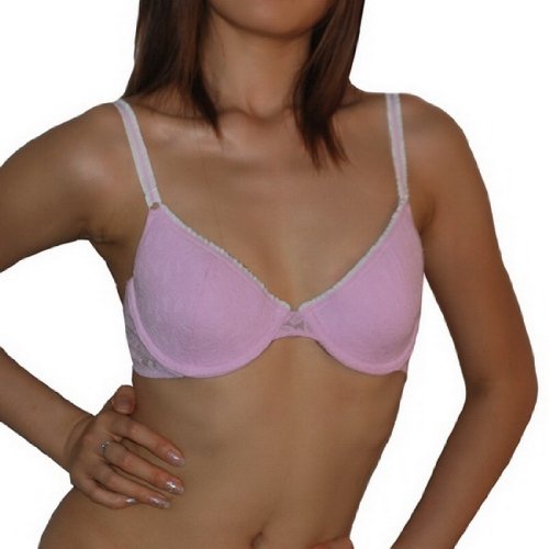 Womens Fruit Of The Loom Sexy Soft Padded Lace Underwire Bra