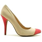 Spy Love Buy Scarlett Suede Leather Style Stiletto Heel Toe Cap Court Pumps