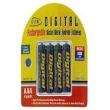 Sakar Pack of 4 1000 mAh AAA NMH Rechargeable Batteries ( charger not included )