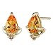 Vivacious and Radiant 0.75 cts Pear Shape Citrine Diamond Earrings 14Kt Yellow Gold