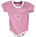 Dallas Cowboys Newborn Pink Creeper, Bib, & Bootie Set - 6 Months