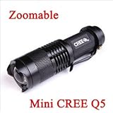 Intsun® 7w 300lm Mini Cree Led Flashlight Torch Adjustable Focus Zoom Light Lamp