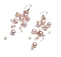 Oi! - Ladies Pink Fresh Water Pearl and Crystal Earrings - E0088