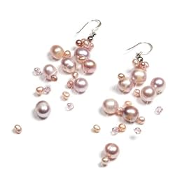 Oi! - E0088 - Boucles d'oreille Femme - Cristal - Perle - d'eau douce