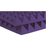 Auralex 4PYR24PUR 4 Studiofoam Pyramid Panels in Purple 6-2'x4'x4 panels
