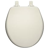 Bemis 9170PLSL 346 Round Closed Front High Density Molded Wood Toilet Seat with Plastic Whisper Clos