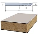 BOSCH 86020M Solid Carbide 1/2-Inch x 1-1/2-Inch Compression Spiral Single Flute 1/2-Inch Shank Router Bit