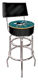NHL San Jose Sharks Padded Bar Stool with Back