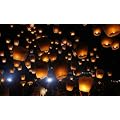 10 Pack of Natural White Wire-free Traditional ECO Sky Lanterns (Great for Christmas, New Years Eve, Weddings, Parties, Chinese New Year)D