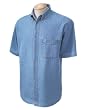 Harriton Men's Short-Sleeve Denim Shirt M550S
