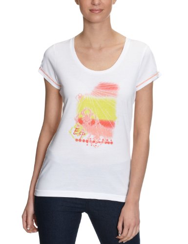 ESPRIT SPORTS Damen Shirt/ T-Shirt  R69404, Gr. 42 (XL), Wei&szlig; (100, White) Preisvergleich