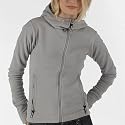 Bench Womens Ninja Asymmetric Zip Hoody Grey