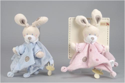 Nicotoy Baby Schmusetuch Hase rosa