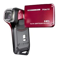Sanyo VPC-CA9ER HD Waterproof Dual Video & Photo Camera - Red
