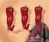 Cast Iron Chili Pepper Hooks Wall Dcor Kitchen 3