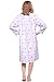 Casual Nights Women's Floral Snap Front Flannel Duster Long Sleeve Lounger Dress