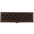 Hand made by Artisans Wooden Jewelry Box with Brass Metal Inlay