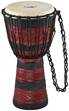 Schalloch Djembe Black/Red Carving Medium