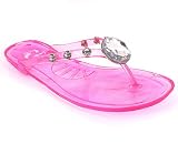 WILD DIVA - JELLY RHINESTONE THONG SANDAL