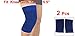 uxcell Fitting Stretchy Black Blue Knee Sleeve Support Protector 2 Pcs