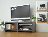 『42Vテレビ対応』　引出付き木製リビングボード・低ホルムアルデヒドテレビ台　108?タイプ（ブラウン）